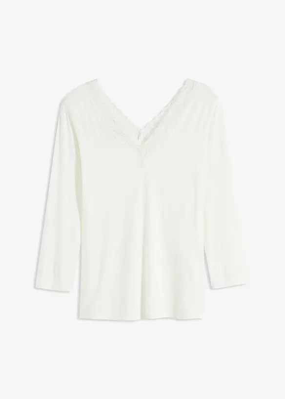 Langarmshirt mit Spitze, bonprix