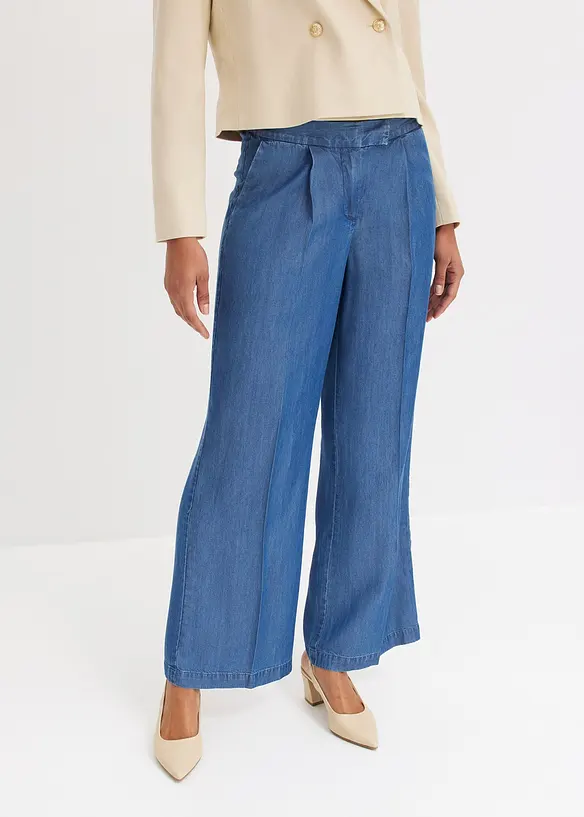 Pantalon à pinces en Lyocell, bonprix