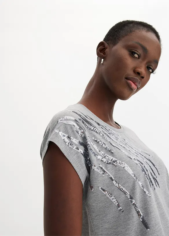 Shirt mit Pailetten, bonprix