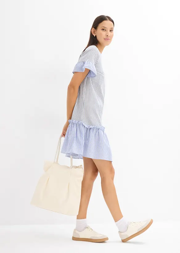 Robe courte en Seersucker, bonprix