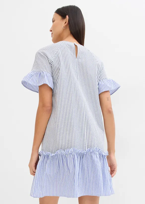 Robe courte en Seersucker, bonprix