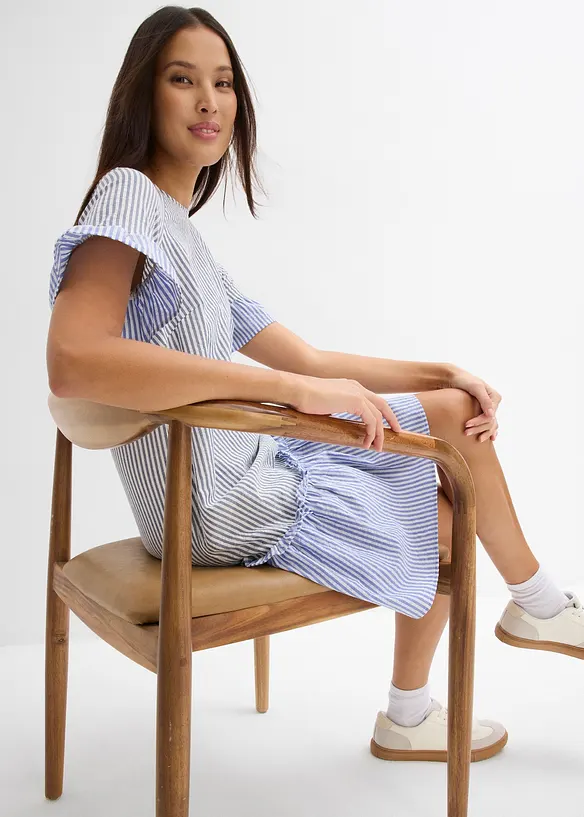 Robe courte en Seersucker, bonprix