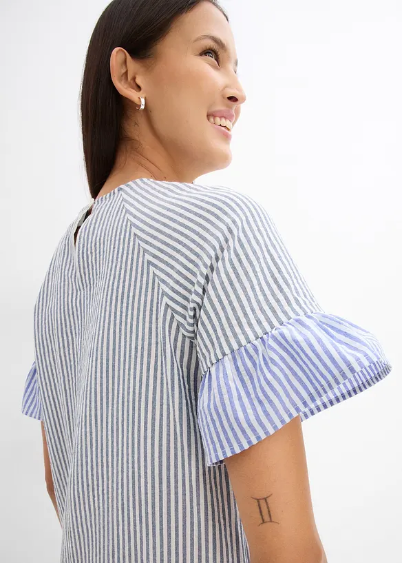 Robe courte en Seersucker, bonprix