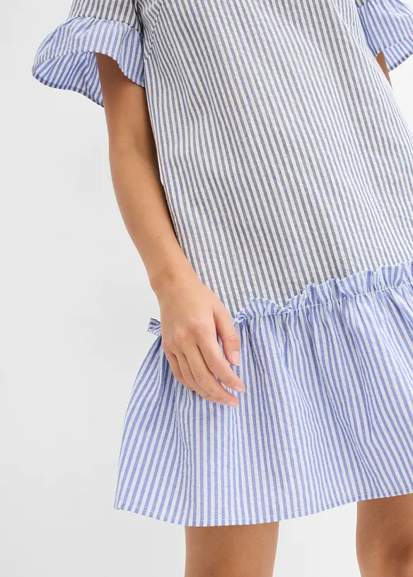 Robe courte en Seersucker, bonprix