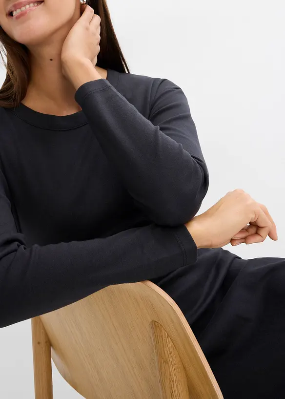 Jerseykleid aus reiner schwerer Bio-Baumwolle, bonprix