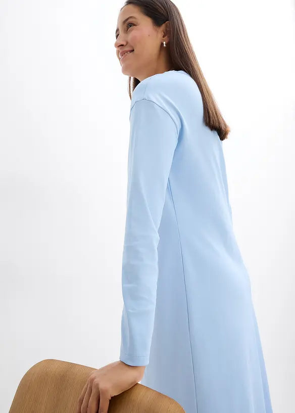 Jerseykleid aus reiner schwerer Bio-Baumwolle, bonprix