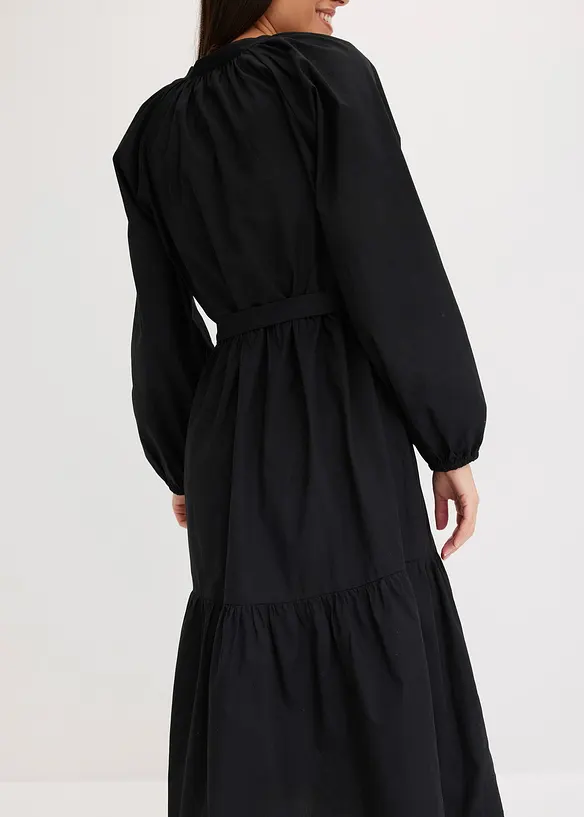 Robe midi à empiècements en crochet, bonprix