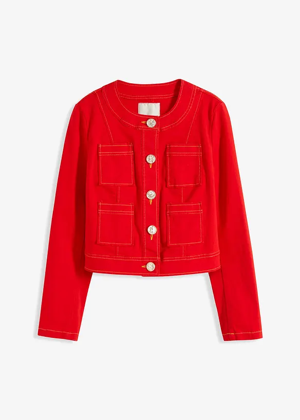 Veste en twill à boutons décoratifs, bonprix