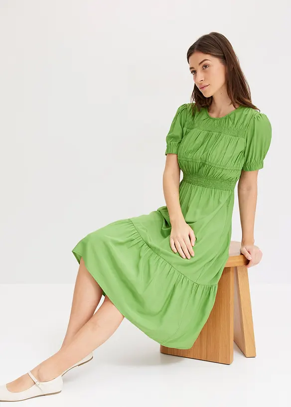 Robe midi en douce viscose mélangée, bonprix