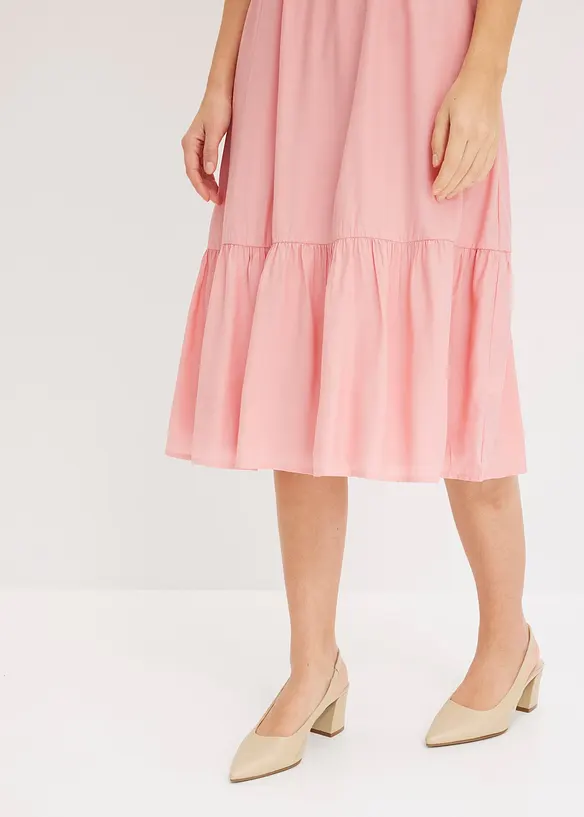 Robe midi en douce viscose mélangée, bonprix