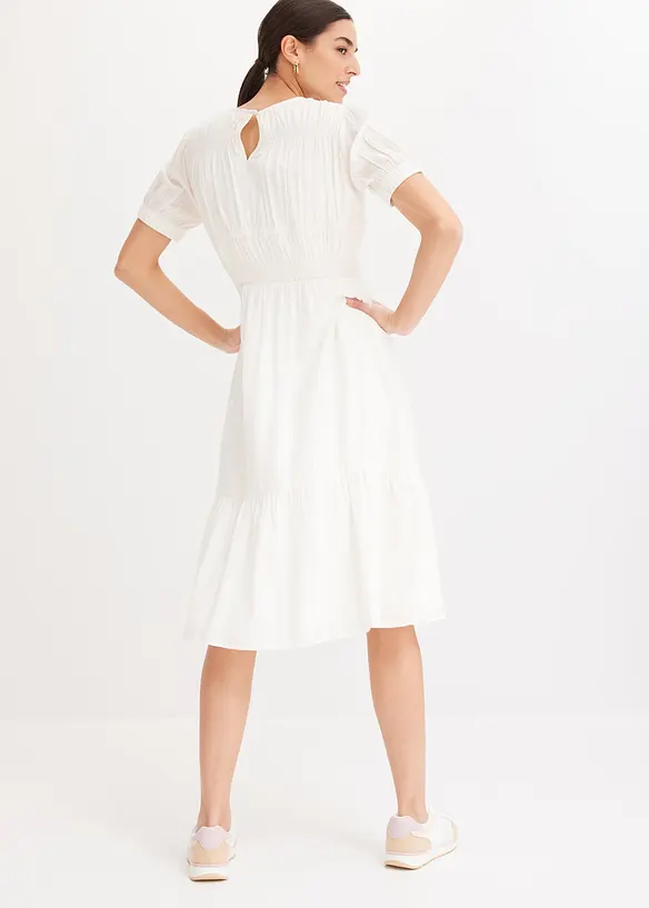 Robe midi en douce viscose mélangée, bonprix
