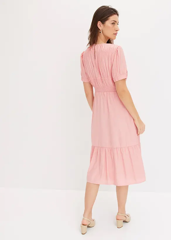 Robe midi en douce viscose mélangée, bonprix