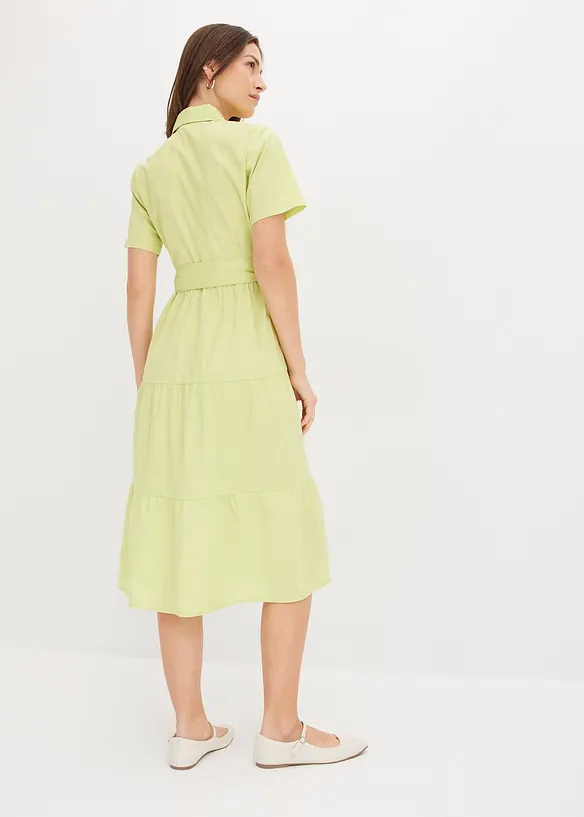 Blusenkleid aus elastischem Baumwoll-Mix, bonprix