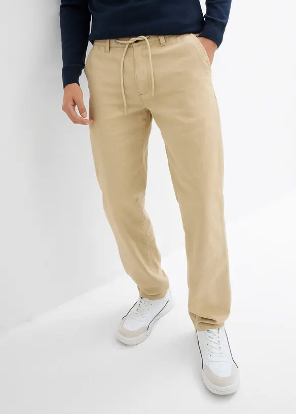 Relaxed Fit Chinohose mit Komfortbund, Straight, bonprix