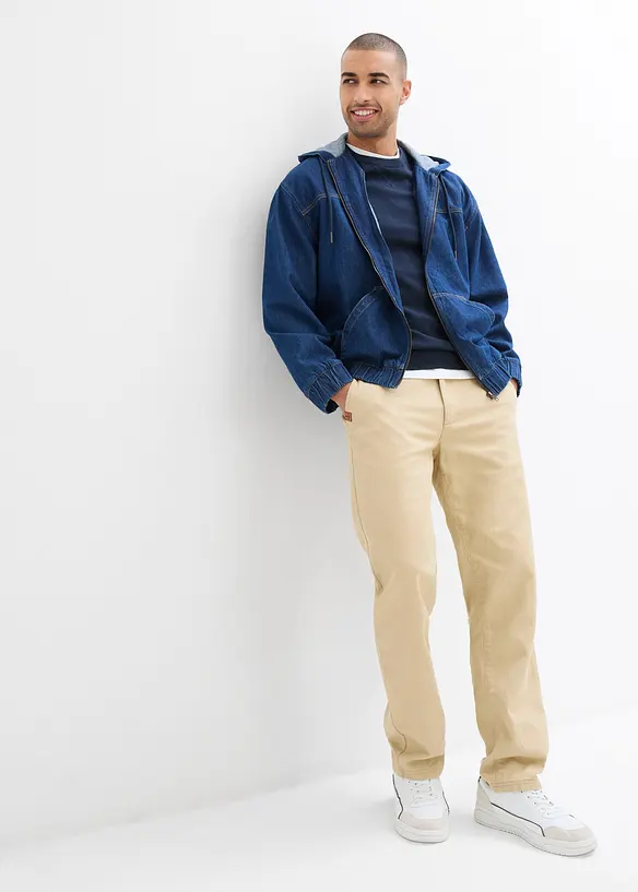 Relaxed Fit Chinohose mit Komfortbund, Straight, bonprix