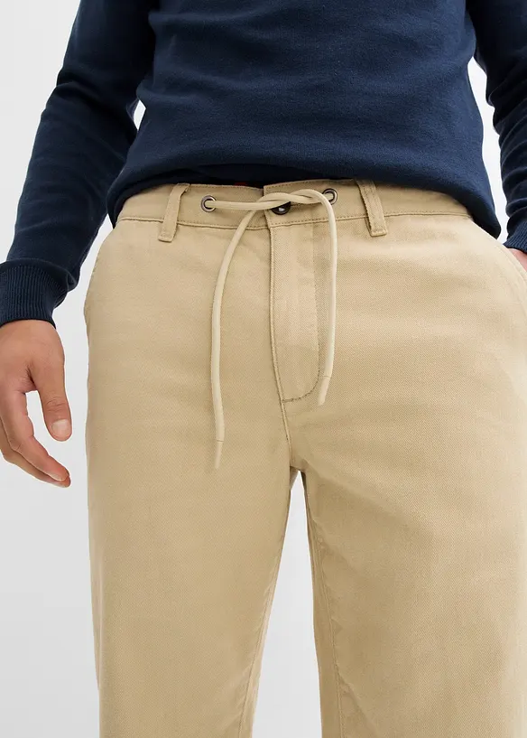 Relaxed Fit Chinohose mit Komfortbund, Straight, bonprix