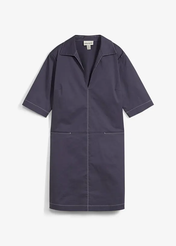 Robe-chemise en matière élastique, bonprix