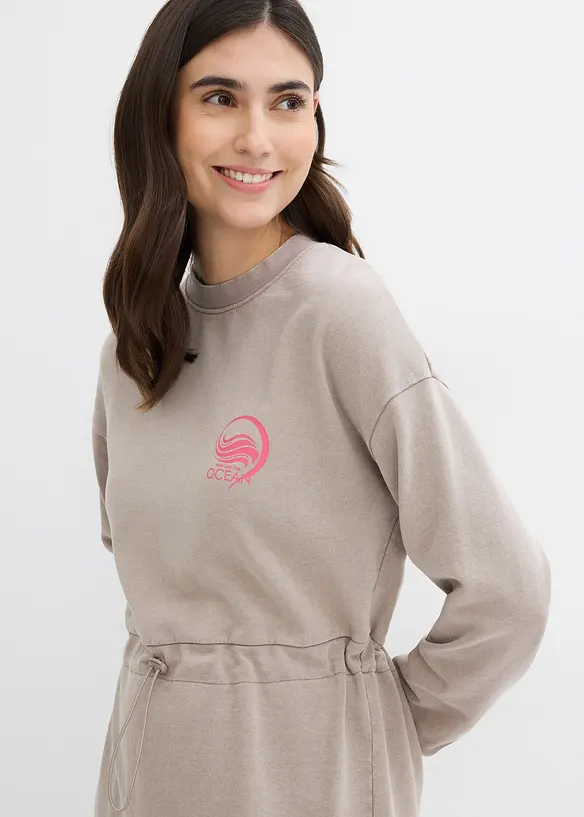Robe molletonnée aspect usé, bonprix