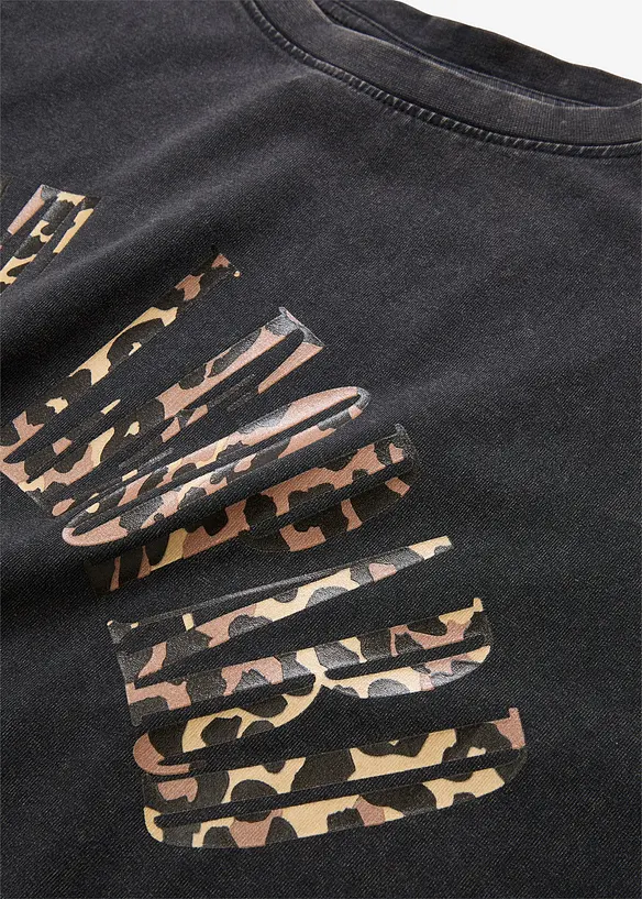 T-shirt doux et oversize en coton extensible, bonprix