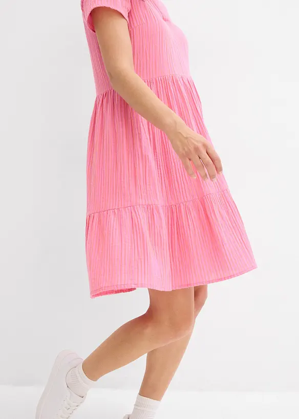 Robe rayée en gaze de coton, bonprix