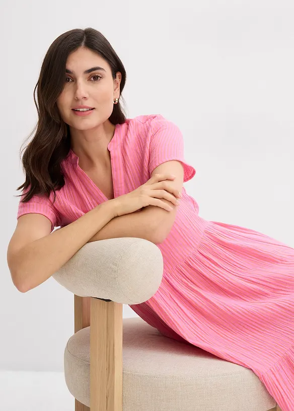 Robe rayée en gaze de coton, bonprix