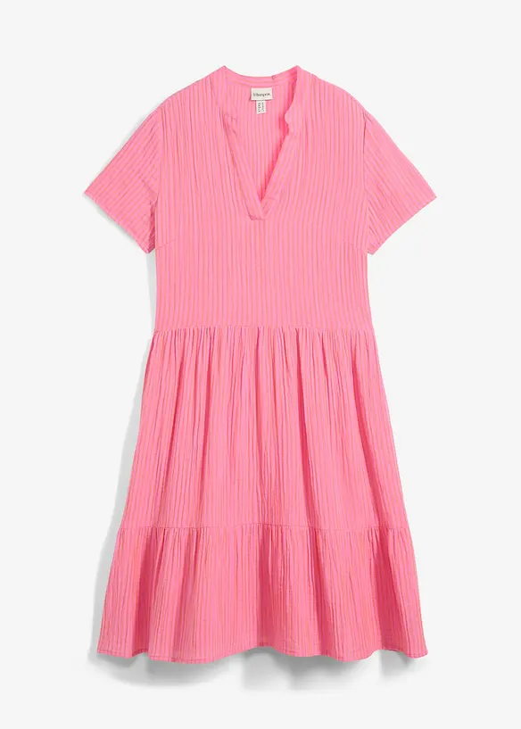 Robe rayée en gaze de coton, bonprix