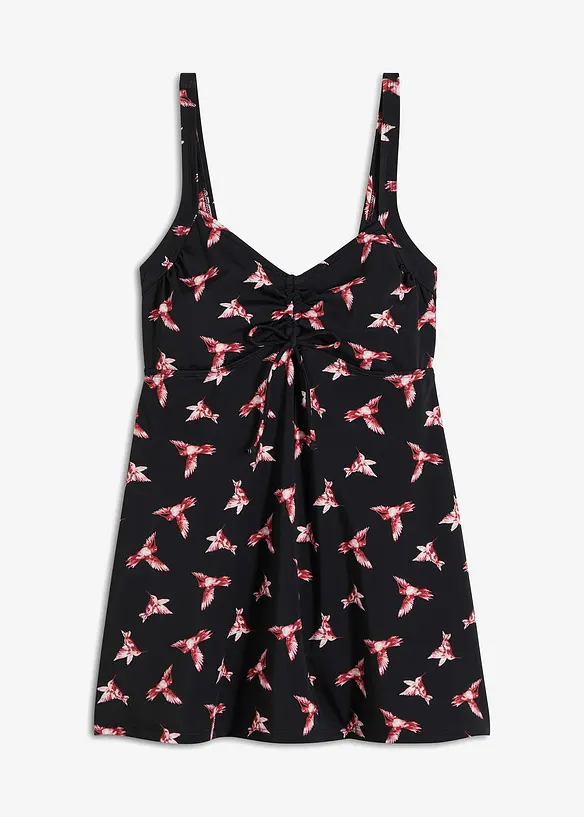 Haut de tankini long à encolure froncée, bonprix