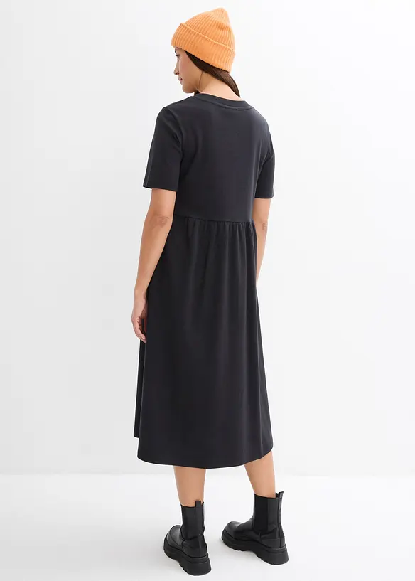 Ausgestelltes Jerseykleid aus schwerer Baumwolle, bonprix