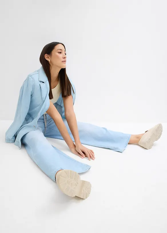 Wide-Leg-Jeans, Mid Waist, Bequembund, bonprix