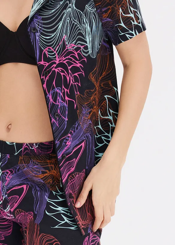 Pyjama avec chemise boutonnée, bonprix