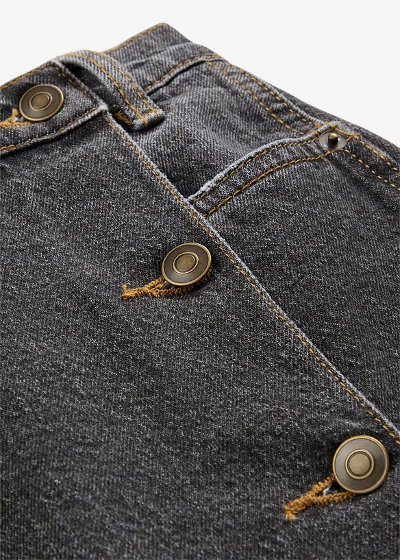 Jupe en jean style portefeuille, bonprix