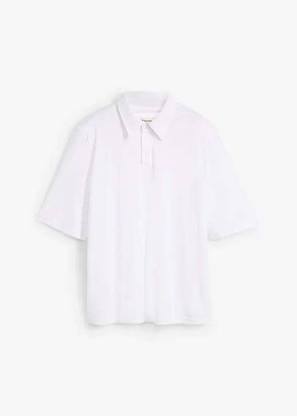 Polo en viscose mélangée à épaulettes, bonprix