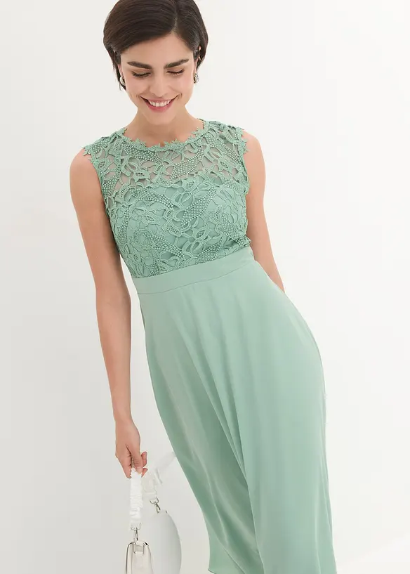 Maxikleid mit Spitze, bonprix