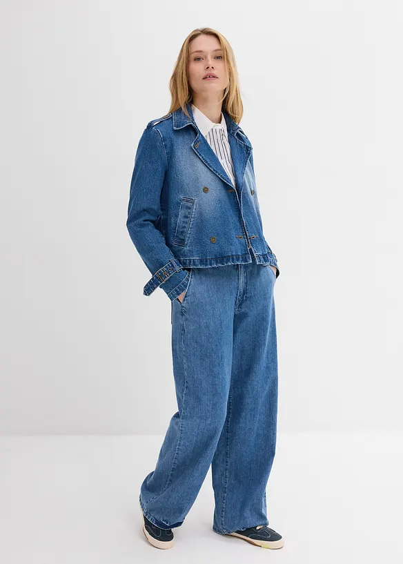 Denim Trenchjacke, bonprix
