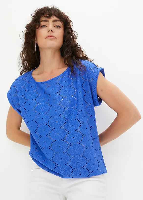 T-shirt en broderie anglaise, bonprix