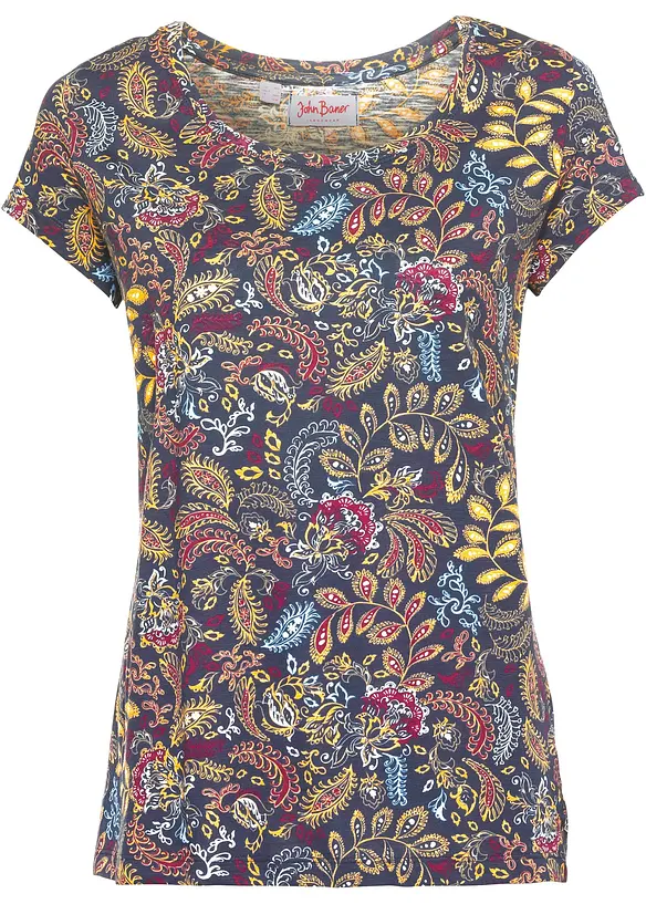 Baumwoll Shirt, bedruckt, Kurzarm, bonprix