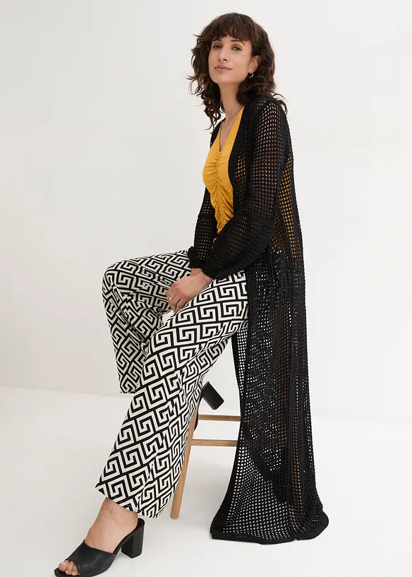 Gilet long en maille, bonprix