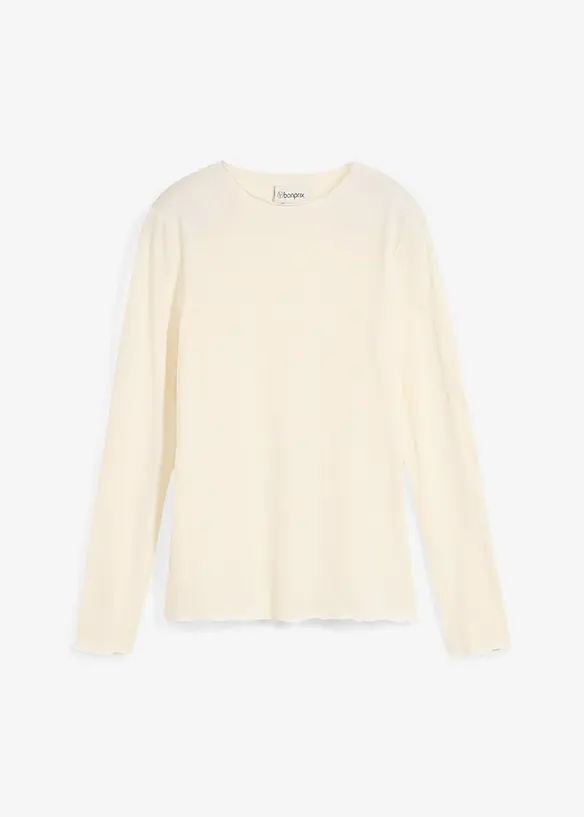 T-shirt manches longues en matière douce, bonprix