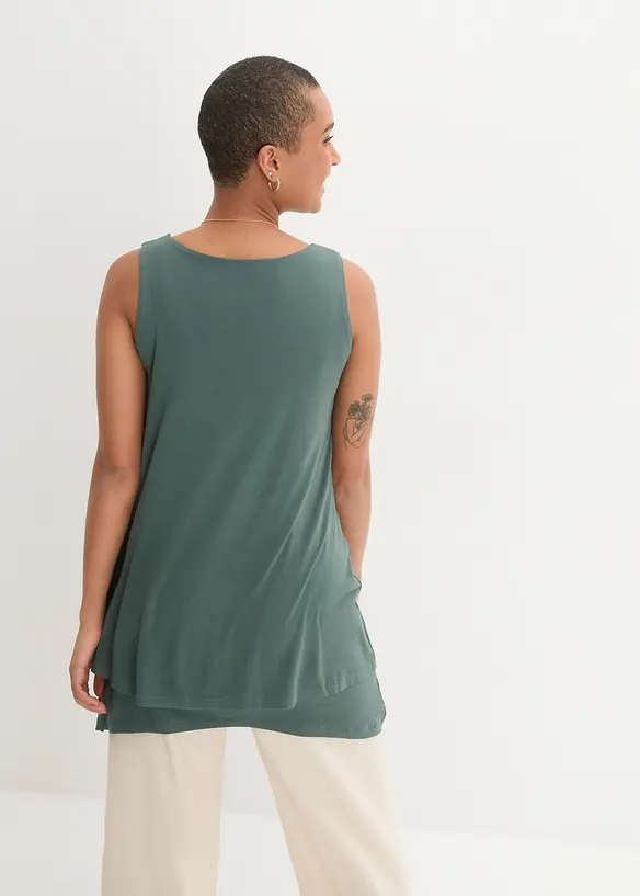Doppellagiges Long-Top aus Viskose-Mix, bonprix