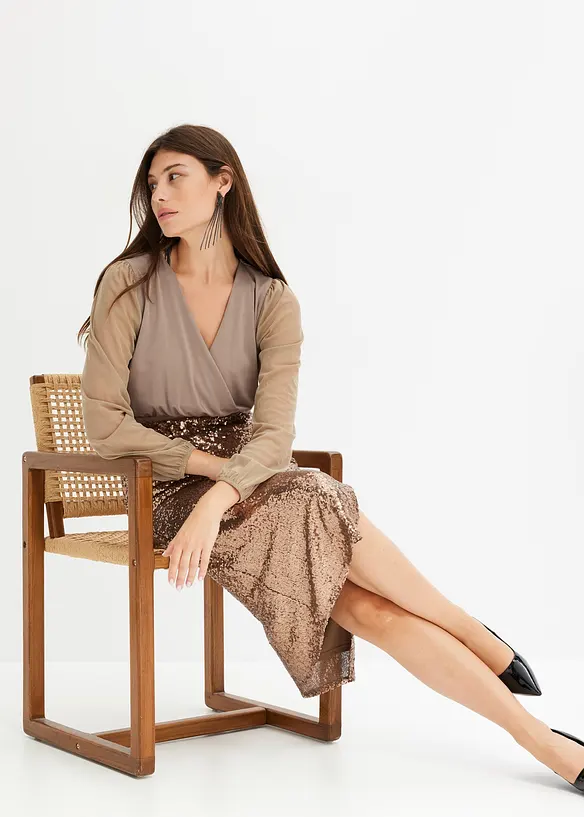 Jupe à sequins, bonprix