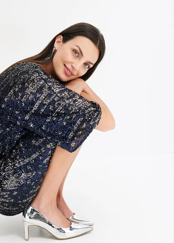 Oversized Paillettenkleid, bonprix
