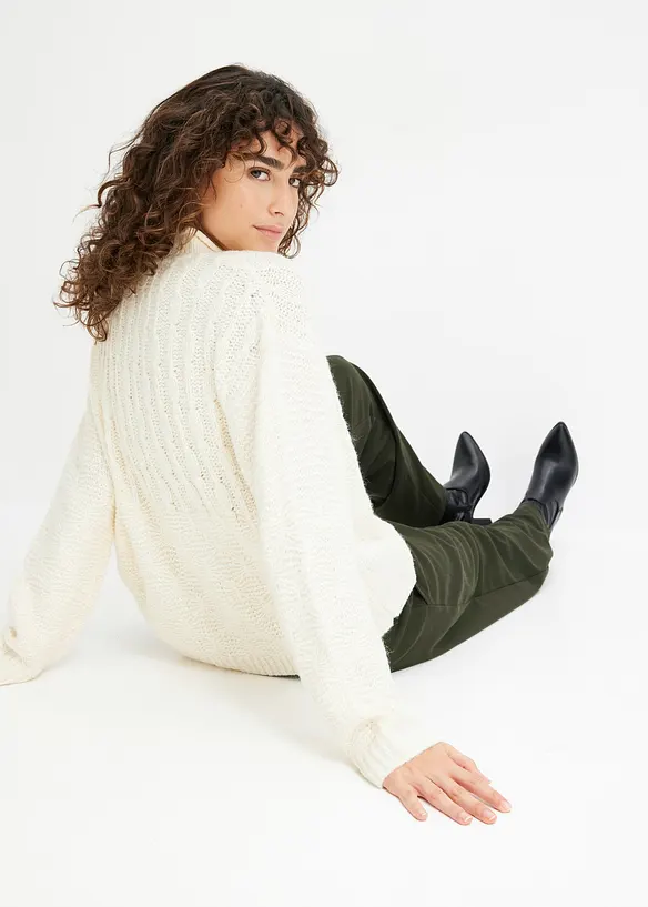 Pull en maille à motif texturé, bonprix
