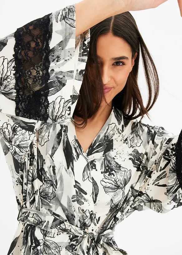 Kimono Bademantel aus softem Viskose-Mix, bonprix