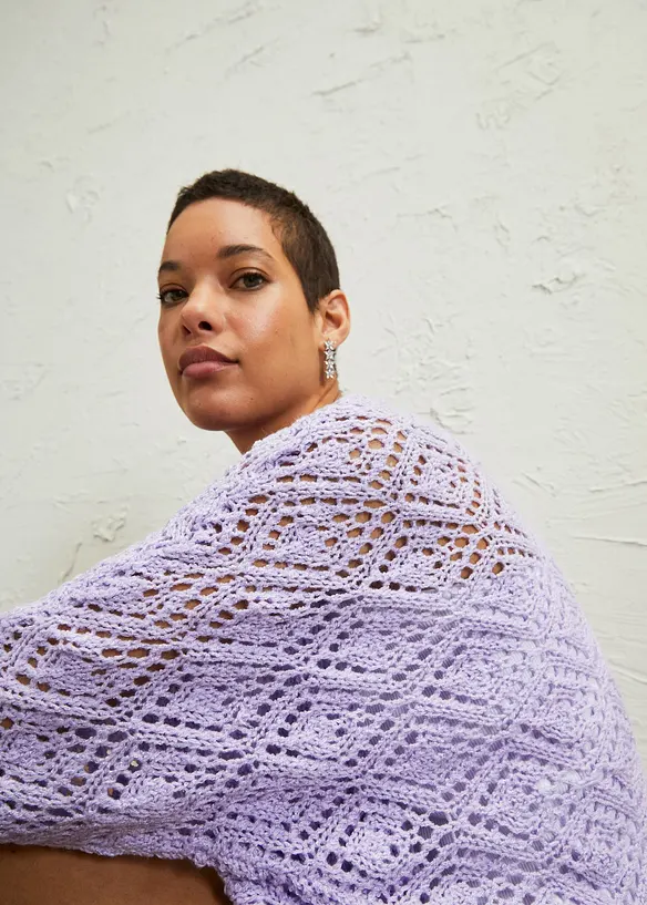 Gilet en maille ajourée, bonprix