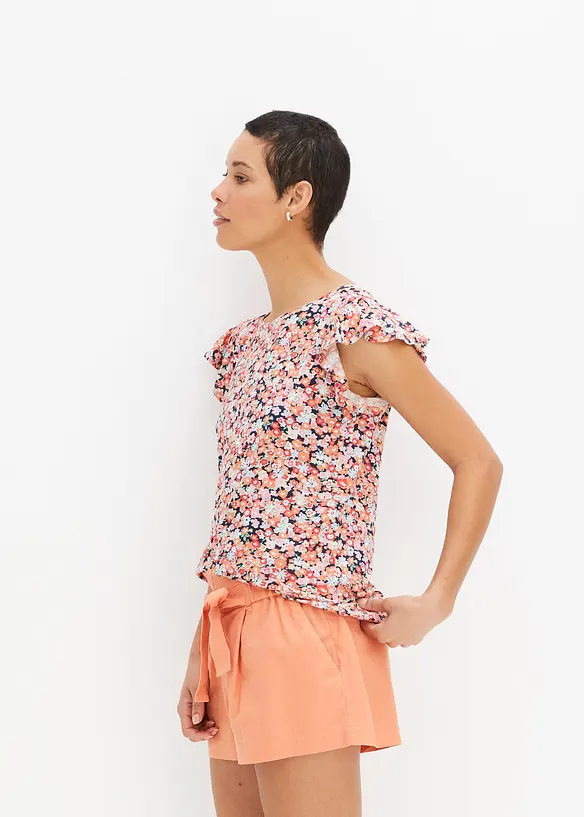 Shirt mit Volant-Ärmel, bonprix