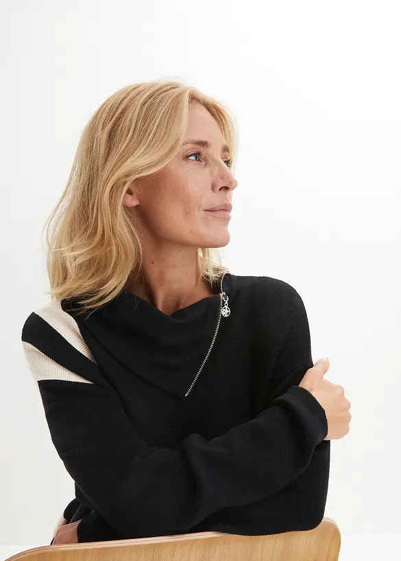Zipfel Long-Pullover, bonprix