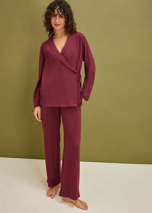 Pyjama mit Schalkragen, bonprix
