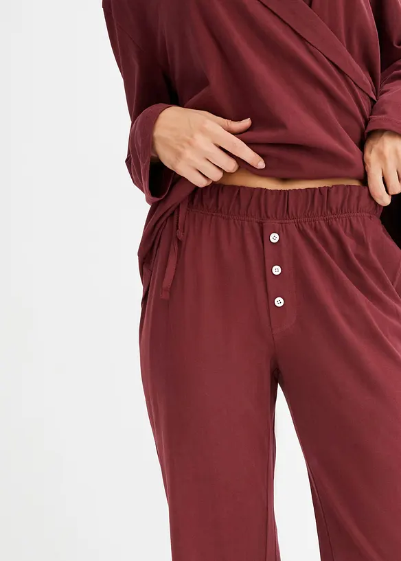 Pyjama mit Schalkragen, bonprix