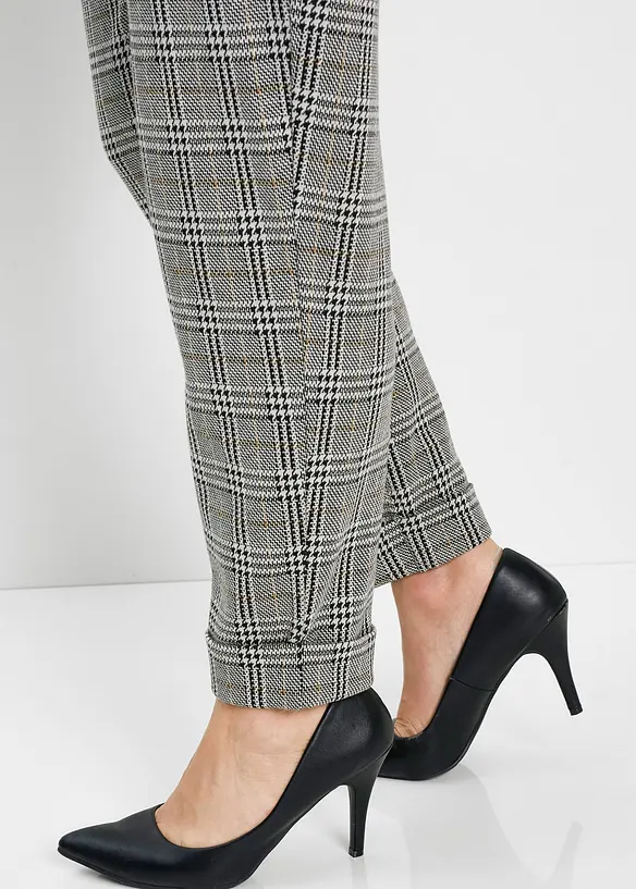 Pantalon jogger &agrave; carreaux Prince de Galles, bonprix