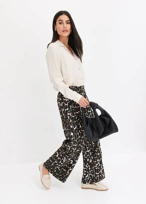 Satinbluse mit Reverskragen, bonprix